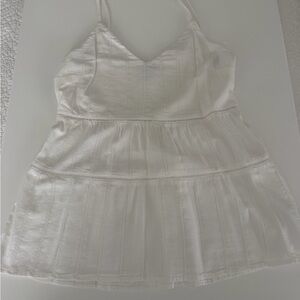 Old Navy White Smocked Spaghetti Strap Tank